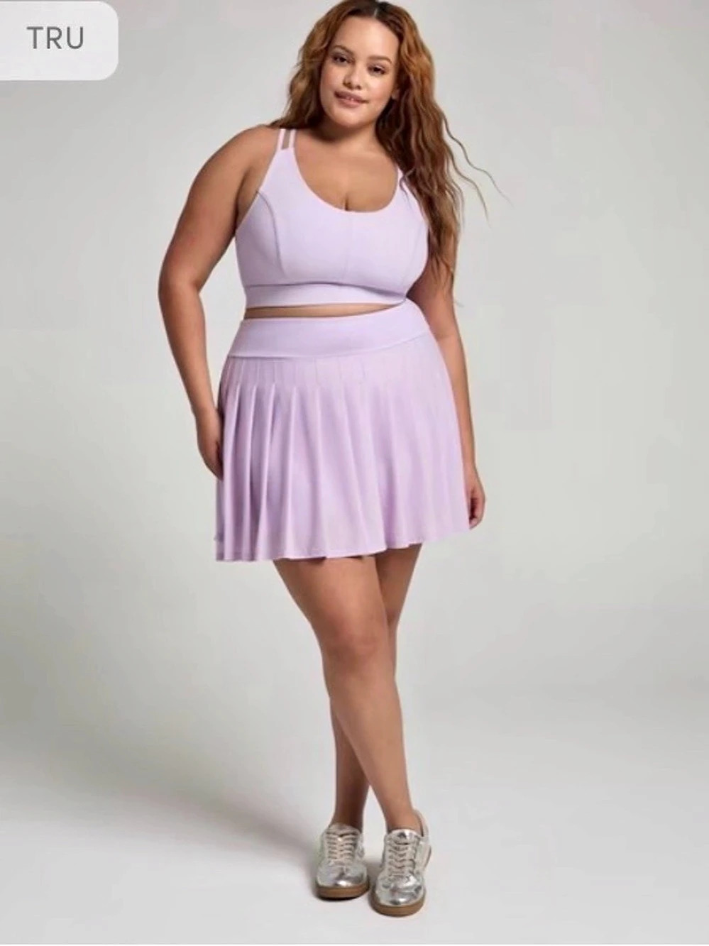 NWT Torrid TRU Pleated Active Skirt with Bike Short Purple 4X